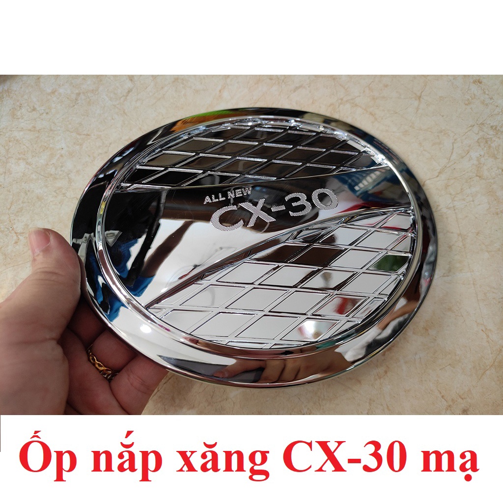 Ốp nắp bình xăng xe Mazda CX30, CX 30, CX-30 mạ crom cao cấp