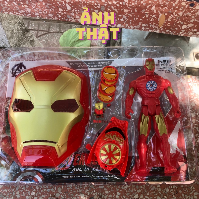 Mặt nạ trẻ em, đồ chơi nhập vai siêu anh hùng Marvel 3 in 1 Redtech.