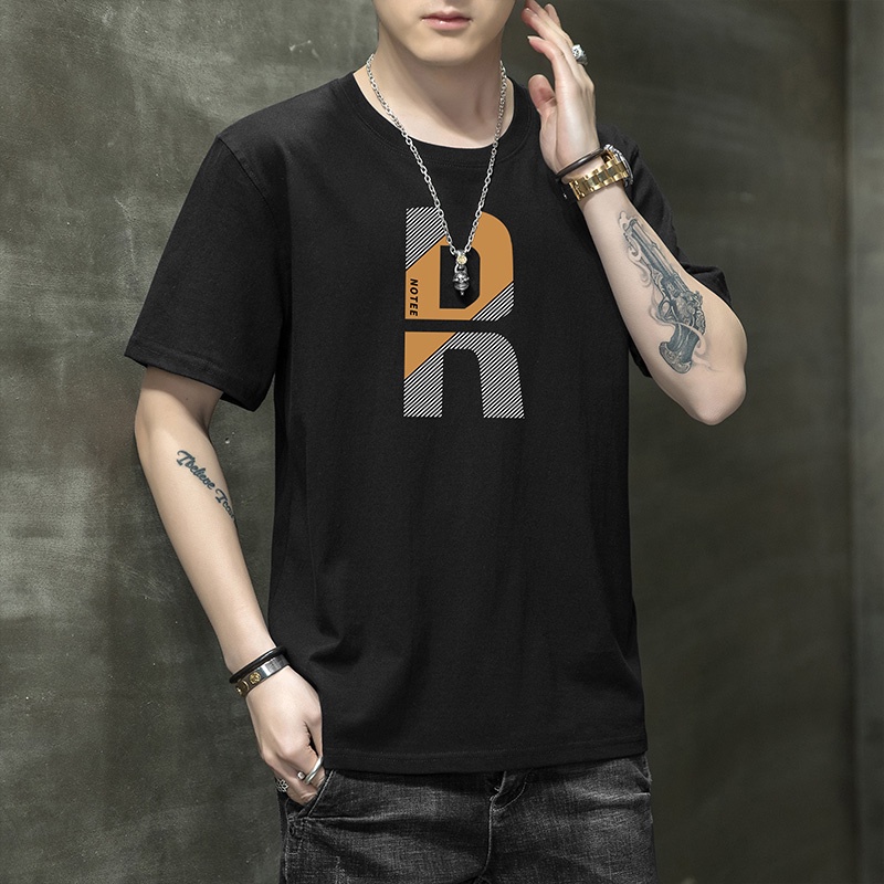 Áo Thun Tay Ngắn Cổ Tròn In Họa Tiết Thời Trang Cho Nam