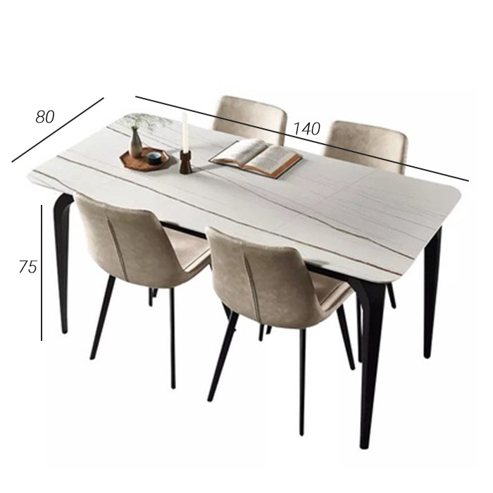 Ghế Ăn Bọc Da Cao Cấp Hàng Luxury Chân Kim Loại Chịu Lực Tốt GNK032
