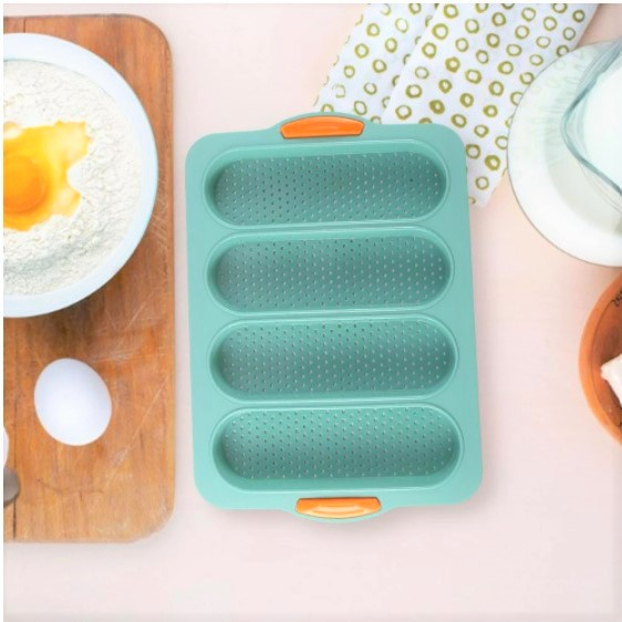 Khuôn silicone bánh mì baguette 4 ô