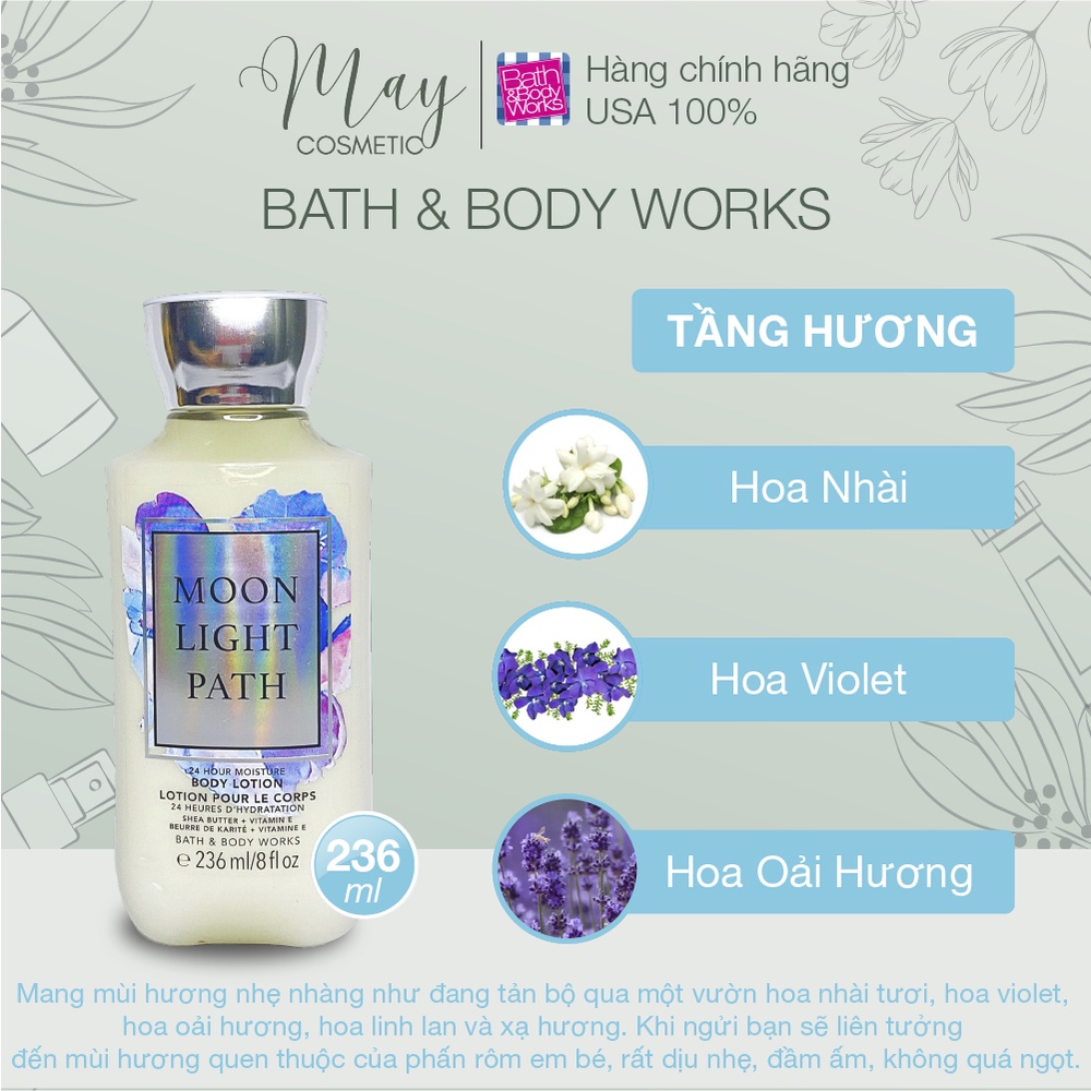 Body Lotion BBW Nhiều Mùi Hương Xinh Đẹp, Quyến Rủ - Dưỡng Ẩm, Mềm Mịn Da Bath & Body Works 236ml By May Shop