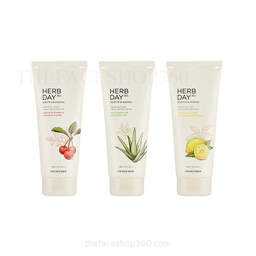 Kem tẩy trang Herb Day 365 Master Blending Cleansing Cream The Face Shop (170ml)