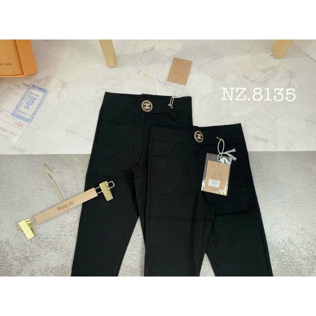 Quần legging nữ đính khuy/ quần legging công sở/ quần nữ ở vải Umi hàn một tôn dáng, mền, mịn, mát  Xưởng May ThuVu