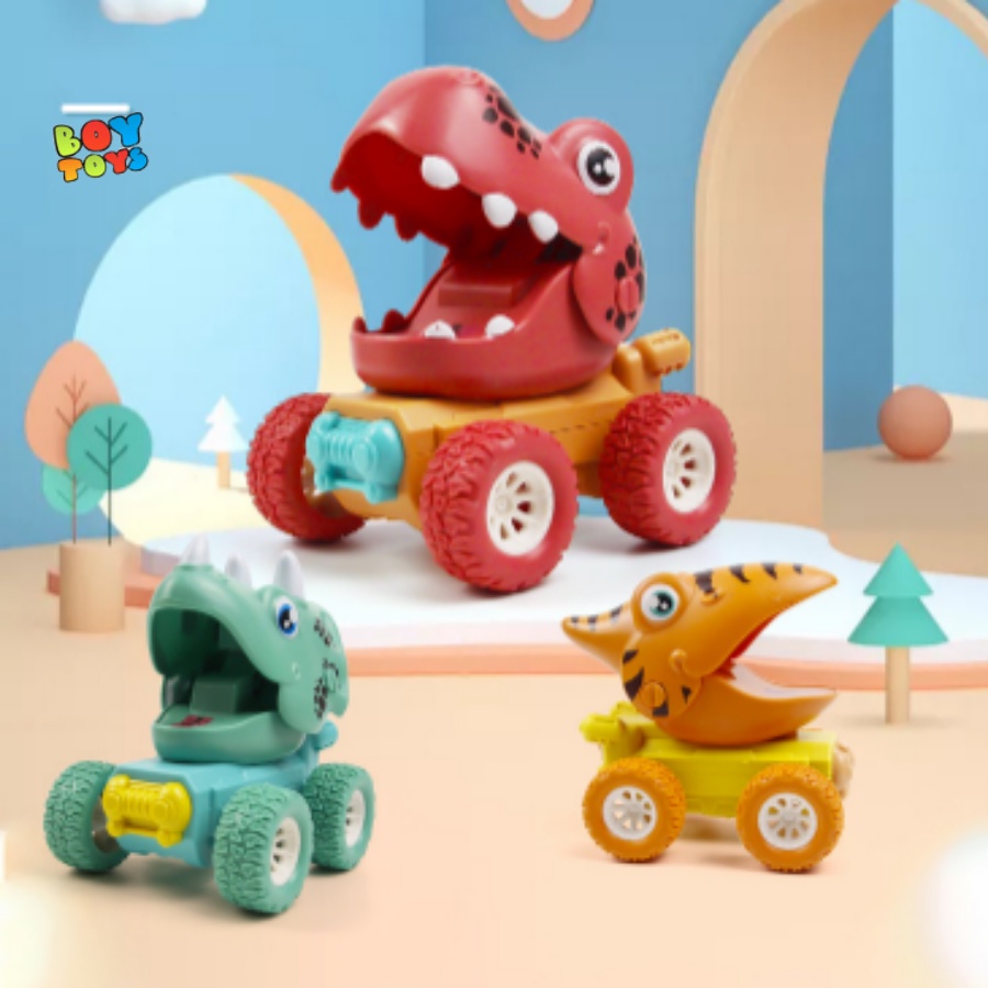 [SIZE LỚN]Đồ chơi mô hình xe khủng long chở thú chuyên dụng cỡ đại, có sẵn khủng long đi kèm cho bé