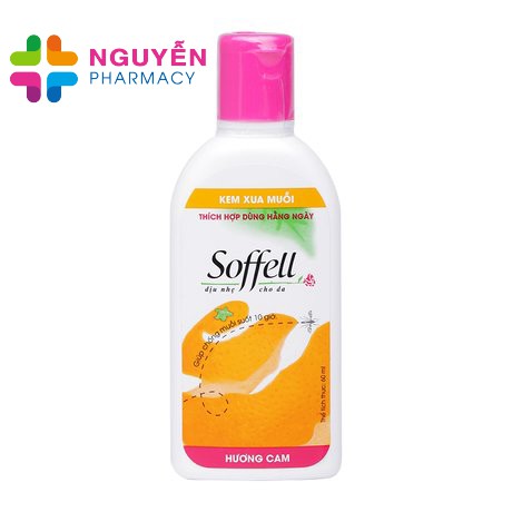 Kem chống muỗi Soffel 60ml - Hương cam dịu mát, không hại sức khỏe, hiệu quả đến 10h