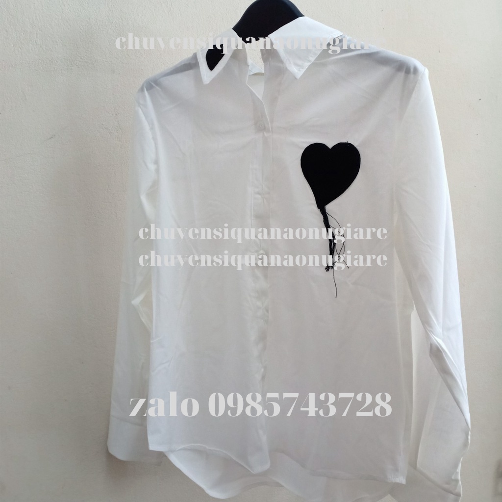 áo sơ mi trắng thêu tim ngực PN0001 chuyensiquanaonugiare