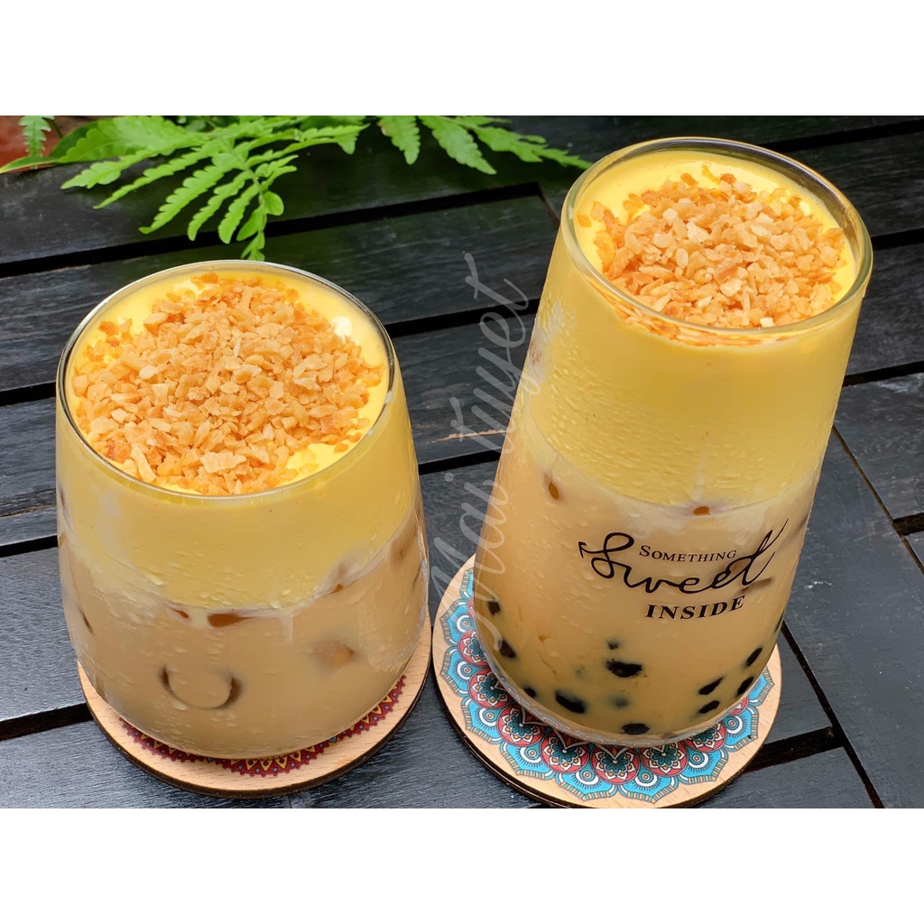 Trà Sữa Kem trứng dừa nướng, Khoai môn Pudding, Socola (25-30) Ly - Bếp của Ngoại