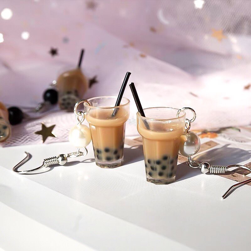 Bông Tai Trà Sữa