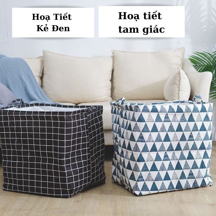 Giỏ vải đựng quần áo đa năng túi vải đựng đồ cỡ lớn dung tích 100L