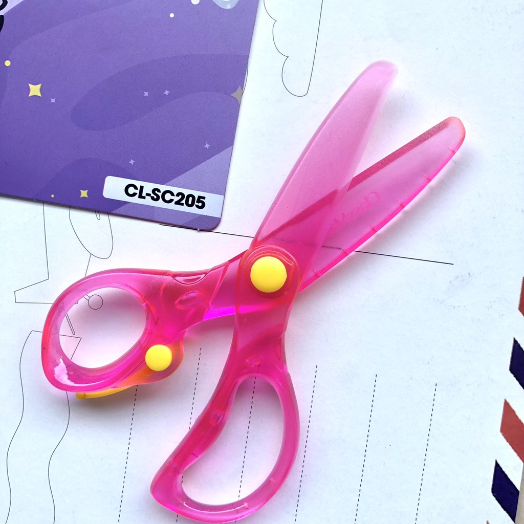 Kéo thủ công KHÔNG LƯỠI THÉP Classmate SC205, cấu tạo nhựa cứng POM, MC, PA đảm bảo độ sắc bén, an toàn - Diệp Lạc