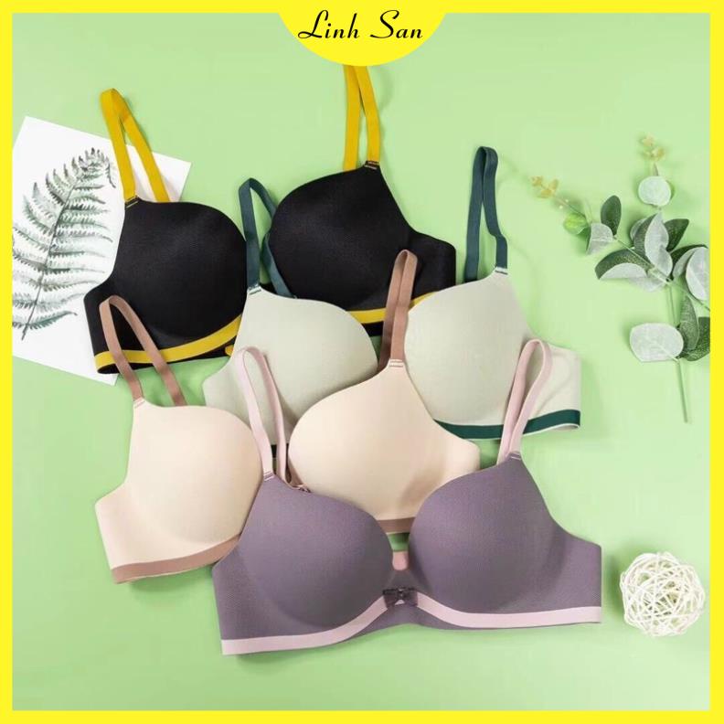 Áo Lót Nữ Đúc Su Thông Hơi Họa Tiết Viền Màu 276 T