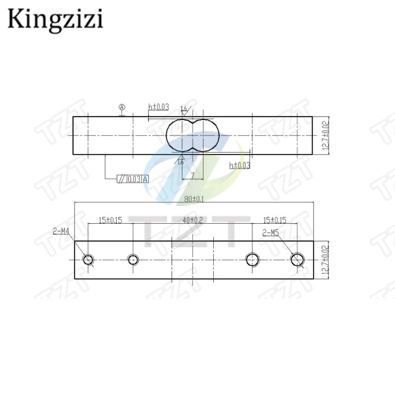 Mô-đun hợp kim nhôm cảm biến áp suất cân nặng cho cân điện tử 1KG 5KG 10KG 20KG HX711 AD