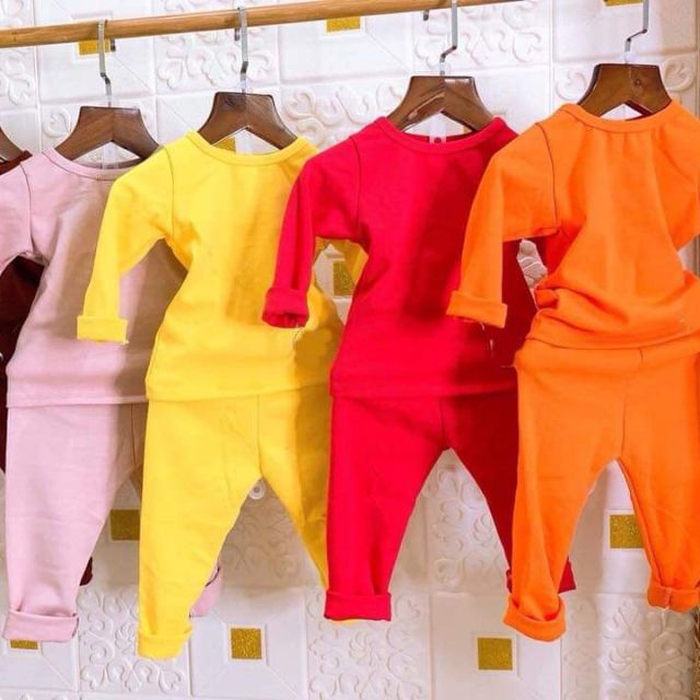 Combo 5 bộ quần áo thu đông bé trai, bé gái