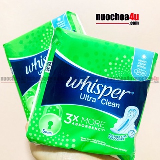 Băng vệ sinh whisper - ultra clean heavy flow wings 28cm - ban đêm - ảnh sản phẩm 1