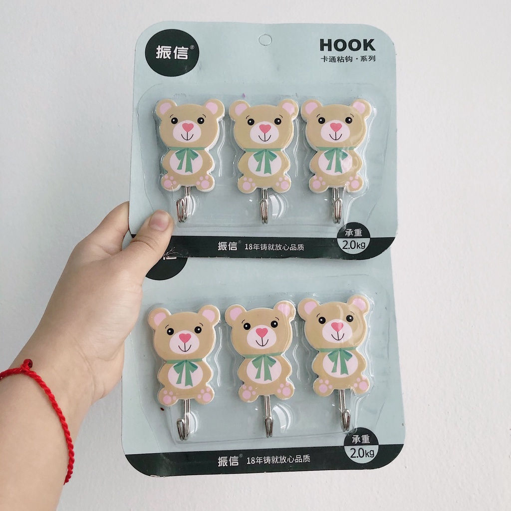Móc dán tường siêu dính ngộ nghĩnh chịu lực 3 kg