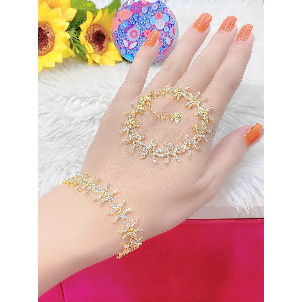 UHA- Lắc Tay Nữ Mạ Vàng 18k Sang Trọng L341VCK-296