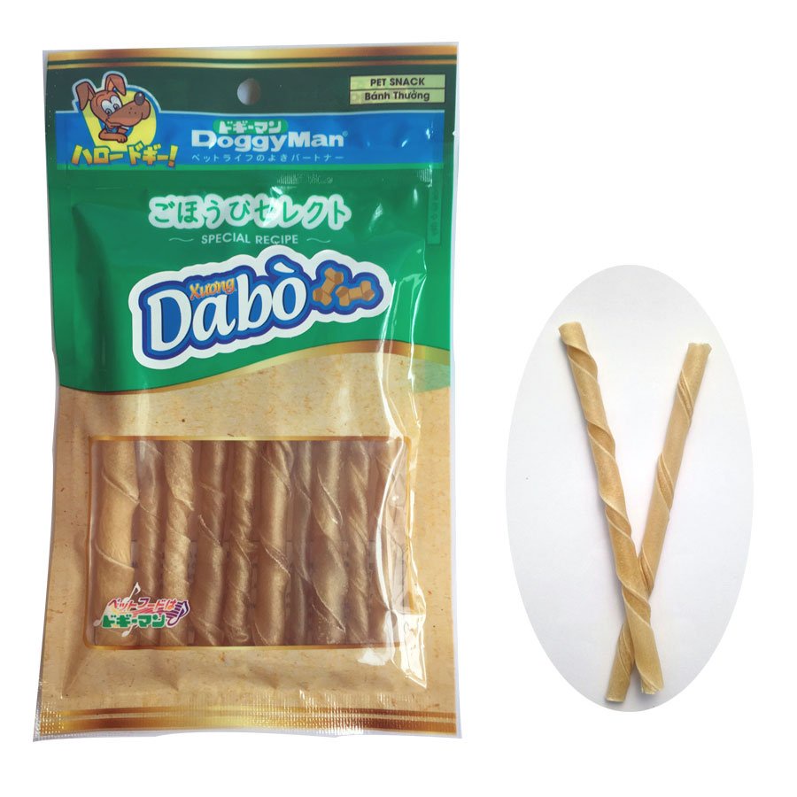 Que gặm cho chó da bò 10 thanh nhai Doggyman sạch răng thơm miệng snack cho cún Con Mèo Xiêm