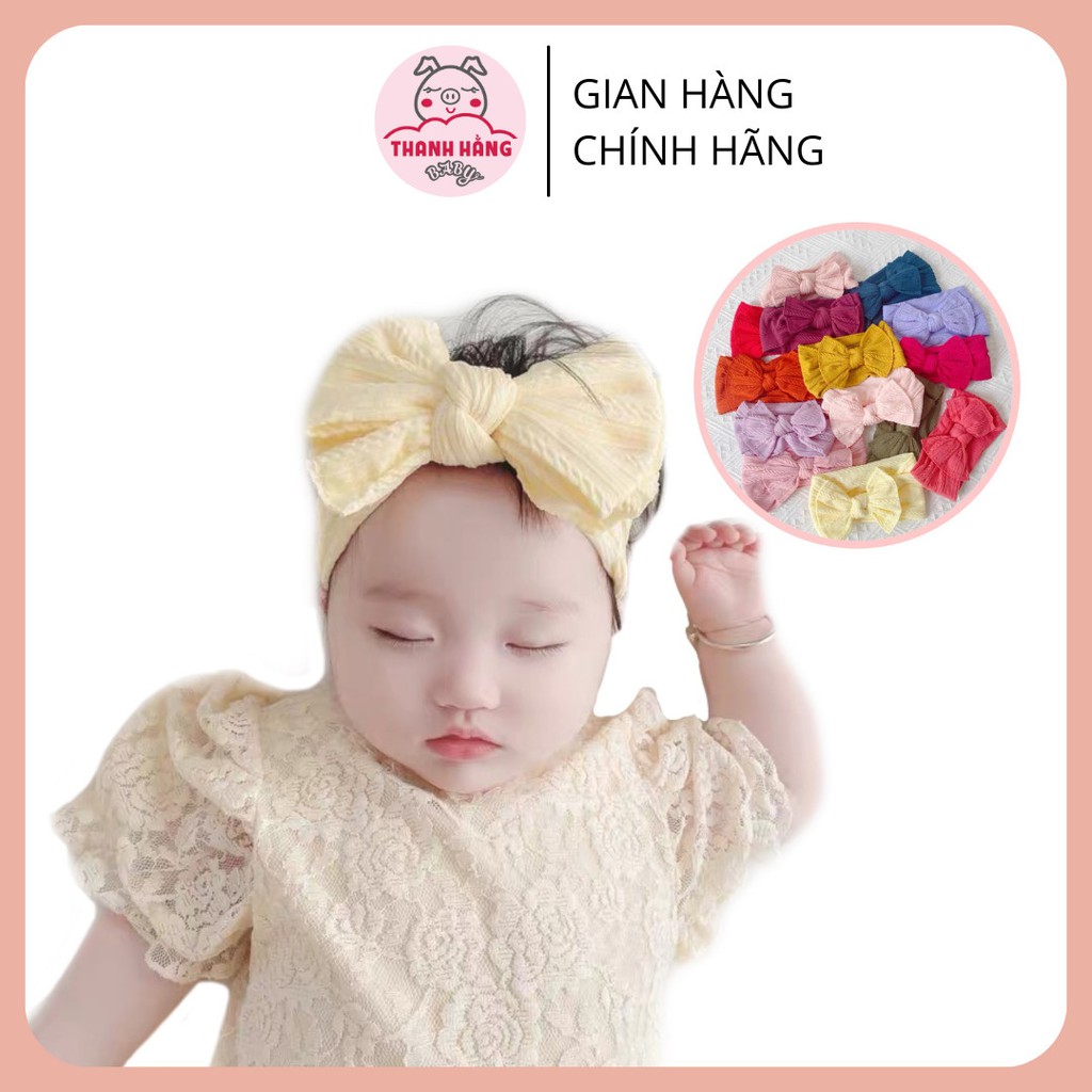 Turban Cho Bé Cotton Hàn Quốc Siêu Xinh Bé Gái Thanh Hằng Baby 0 Đến 1 Tuổi