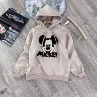 áo hoodie dài tay nữ thêu mickey trẻ trung năng động