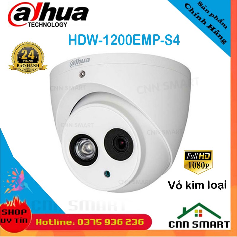 CAMERA CVI DAHUA HDW - 1200EMP-A 1080P 2MB ( TÍCH HỢP SẴN MIC ) [ 1200SP 1200MP 1200TP ] - CHÍNH HÃNG DAHUA DSS BH24TH