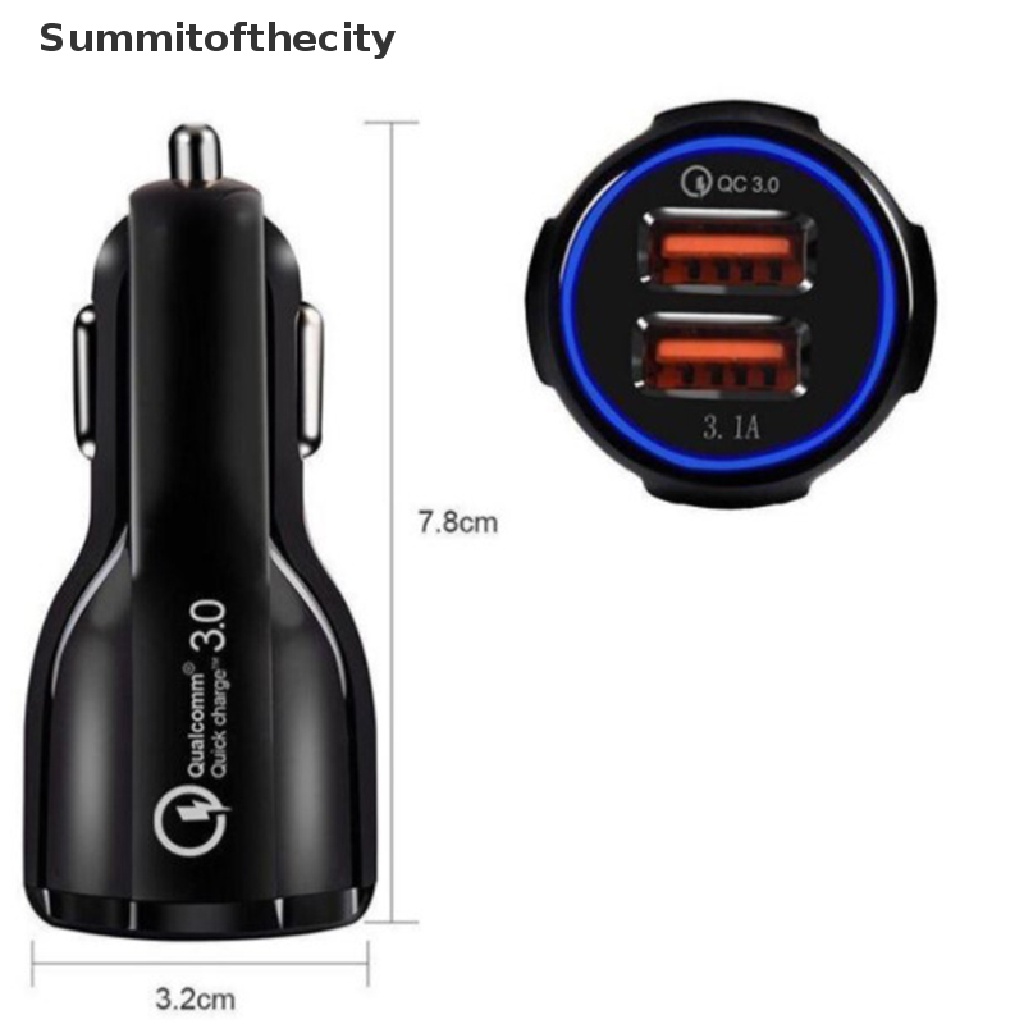 Bộ Sạc Xe Hơi Mini 3.1A Hai Cổng USB Thông Minh Đa Năng