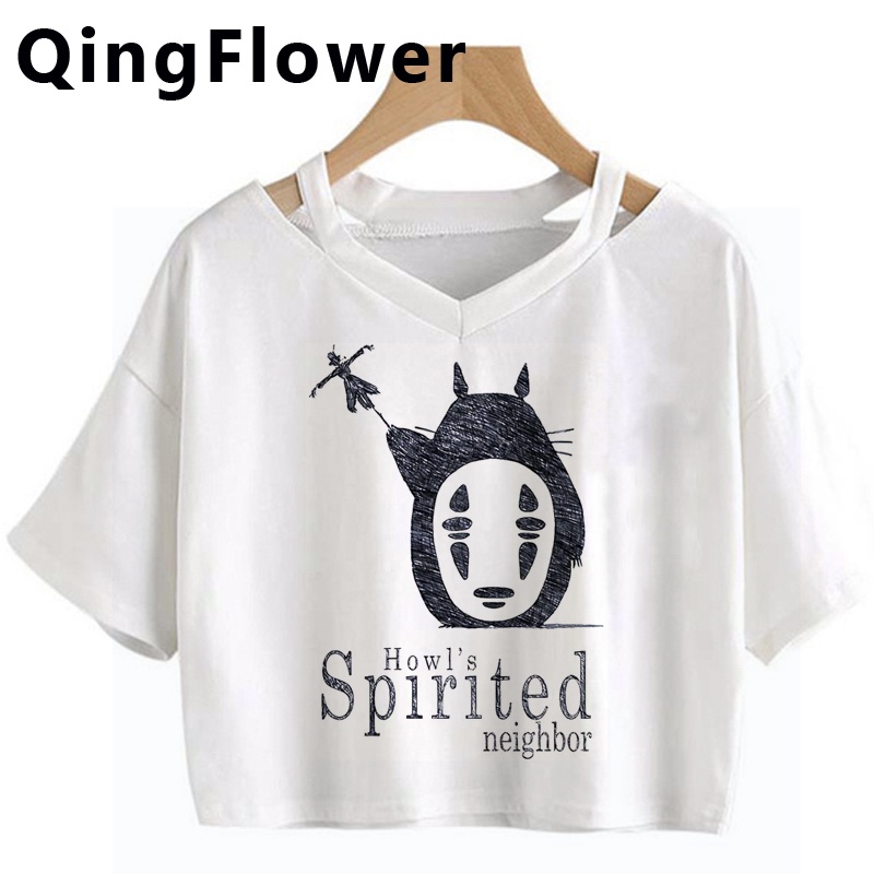 Áo Thun Nữ Tay Ngắn In Hình Totoro Dễ Thương