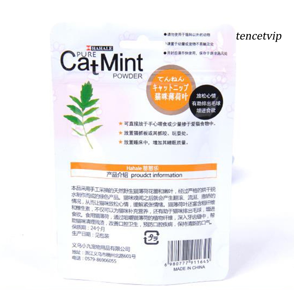 Túi 5G Bột Bạc Hà Tự Nhiên Làm Sạch Miệng Cho Mèo