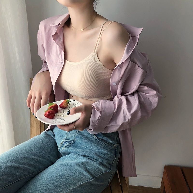 COZOKC COZOK Áo lót thể thao COZOK màu trơn dễ phối đồ thời trang xinh xắn