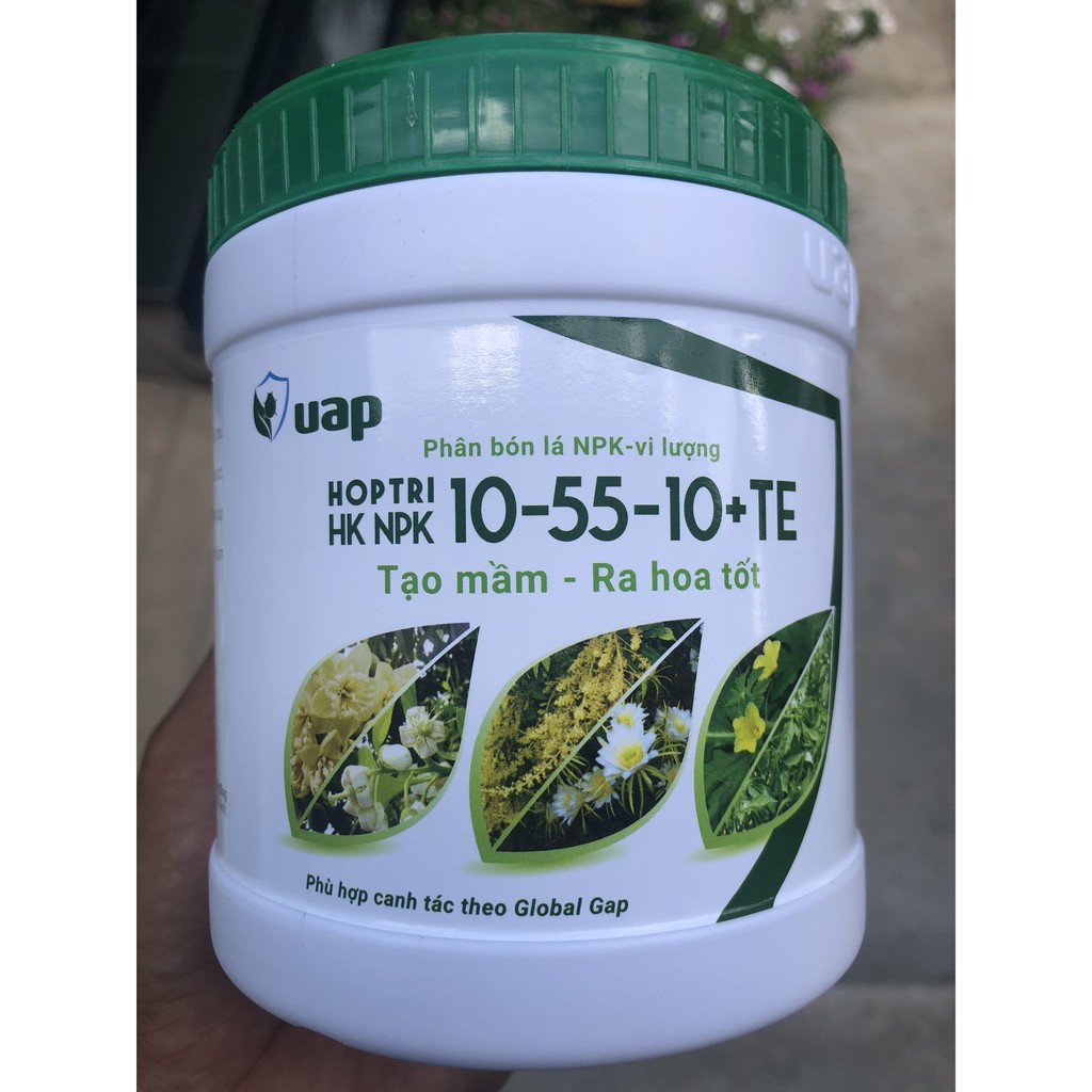 Phân bón lá Hợp Trí HK NPK 10-55-10+TE Hủ 500g. Tạo mầm ra hoa tốt PHÁT TRIỂN NHANH- ĐẶC BIỆT DÙNG TẠO MẦM HOA