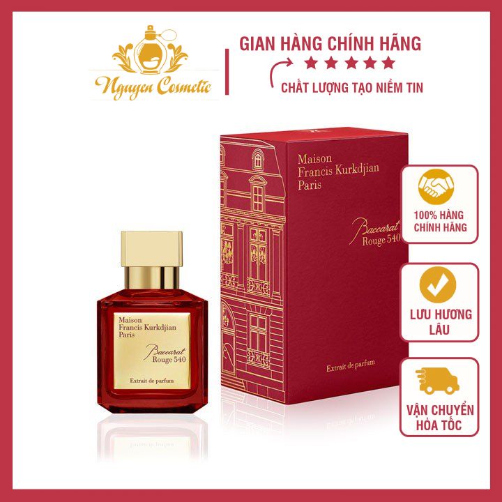 {BAO THƠM}Nước Hoa maison francis kurkdjian baccarat rouge 540 extrait de parfum ĐẲNG CẤP