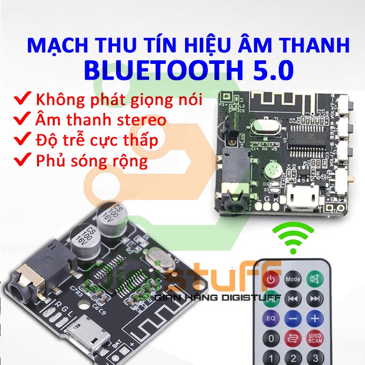 Mạch Bluetooth thu tín hiệu âm thanh chuẩn bluetooth 5.0 stereo