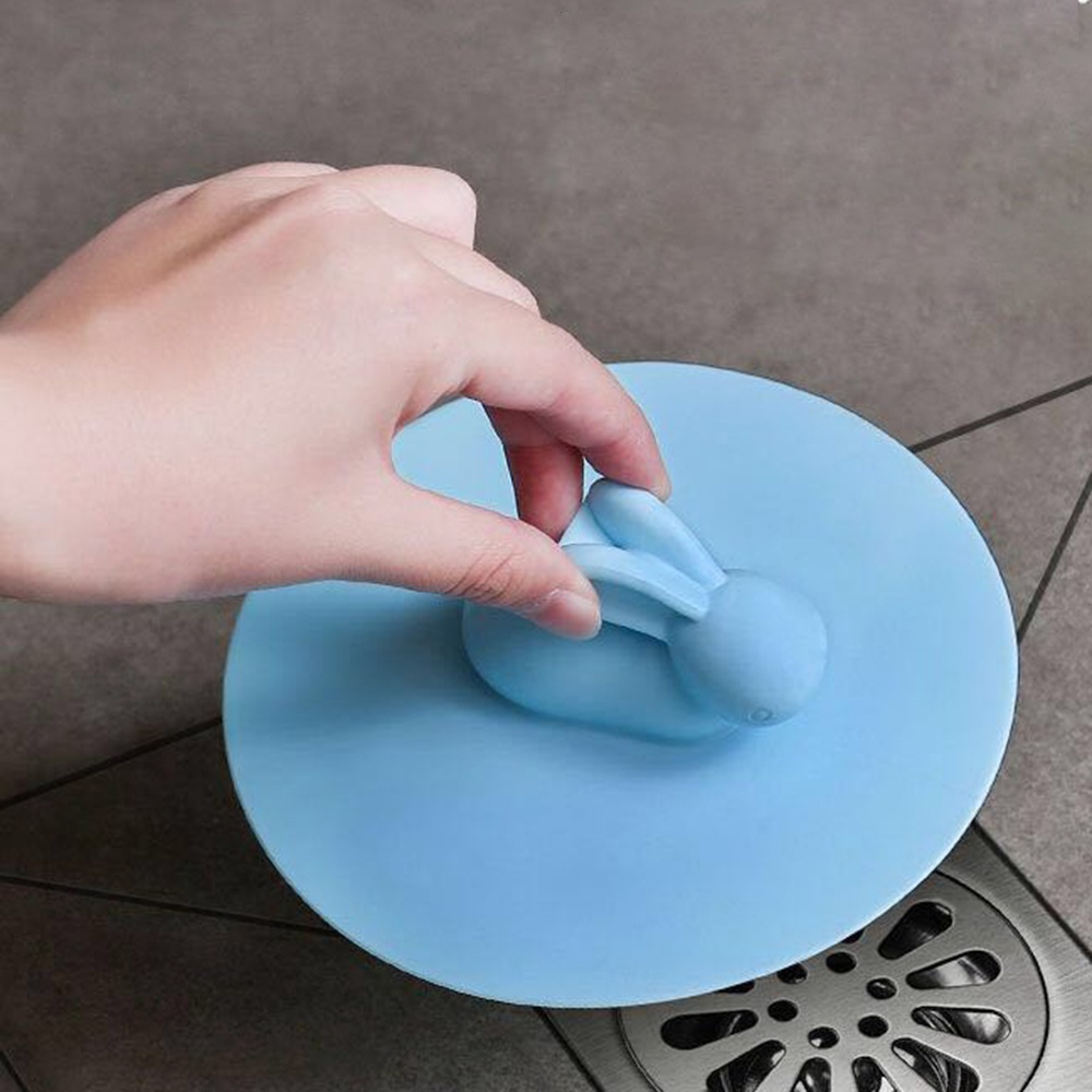 1 Nắp Đậy Cống Thoát Nước Sàn Nhà Đa Năng Chống Côn Trùng Hình Thỏ Ốp