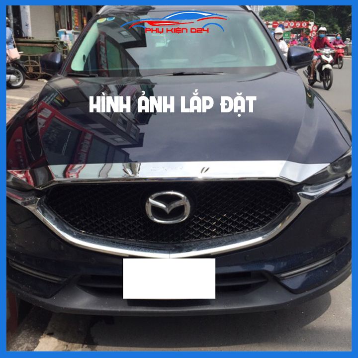 Ốp trang trí mặt ca lăng CX5 CX-5 2018-2019-2020-2021-2022 lắp viền mí capo