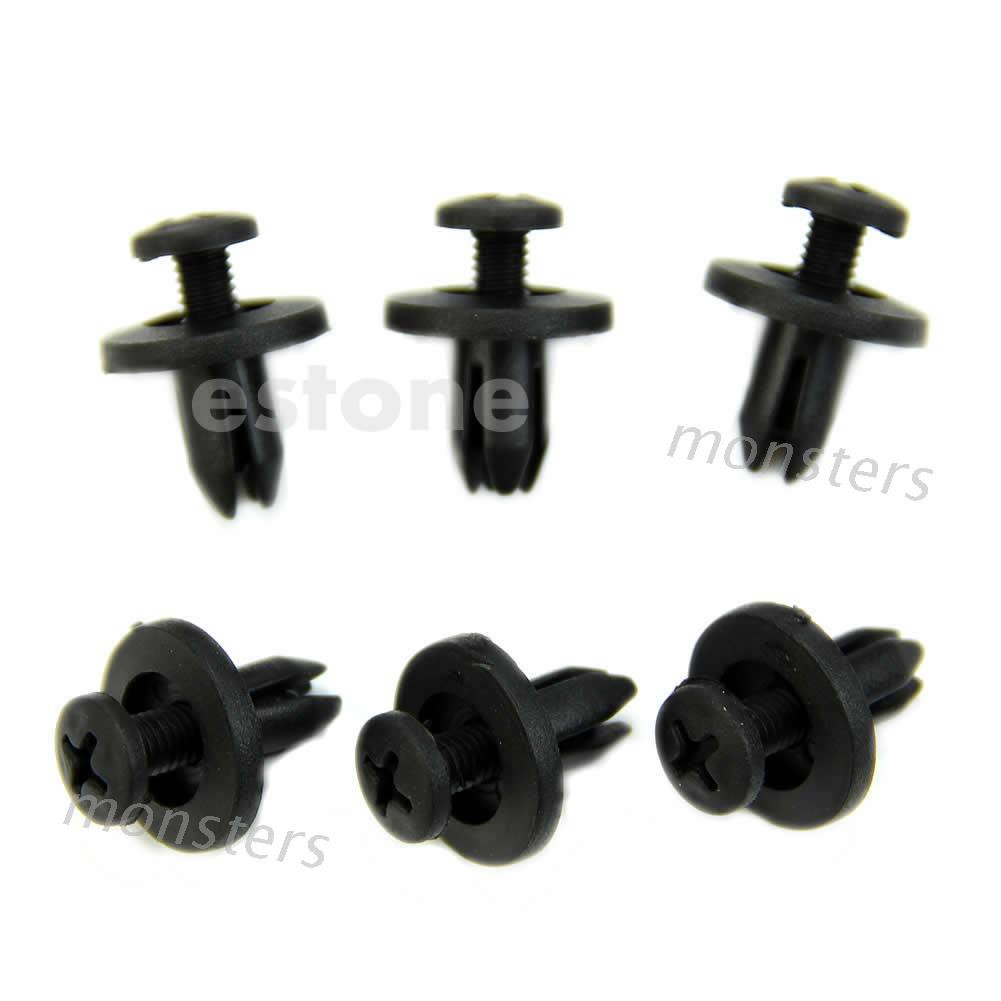 Bộ 10 đinh tán nhựa 6mm thích hợp cho xe Toyota