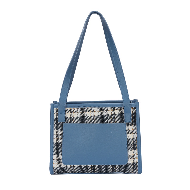 Túi xách đeo vai da pu mềm kẻ sọc cỡ lớn thời trang cho nữ IELGY