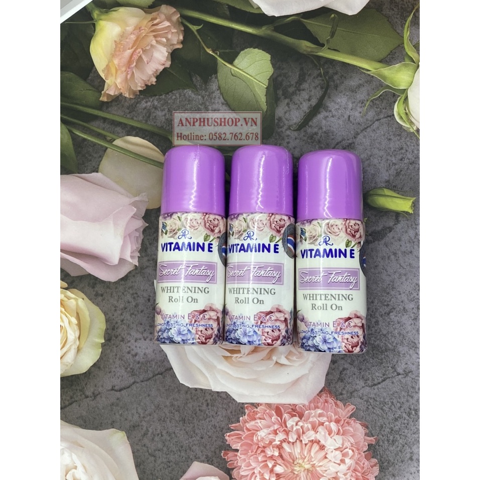 Lăn khử mùi hương nước hoa AR Vitamin E Whitening Roll On (Hàng chính hãng)