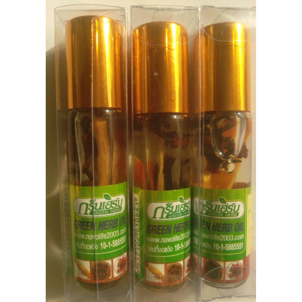 Dầu Lăn Thảo Dược Nhân Sâm Green Herb Oil 8ml Thái Lan