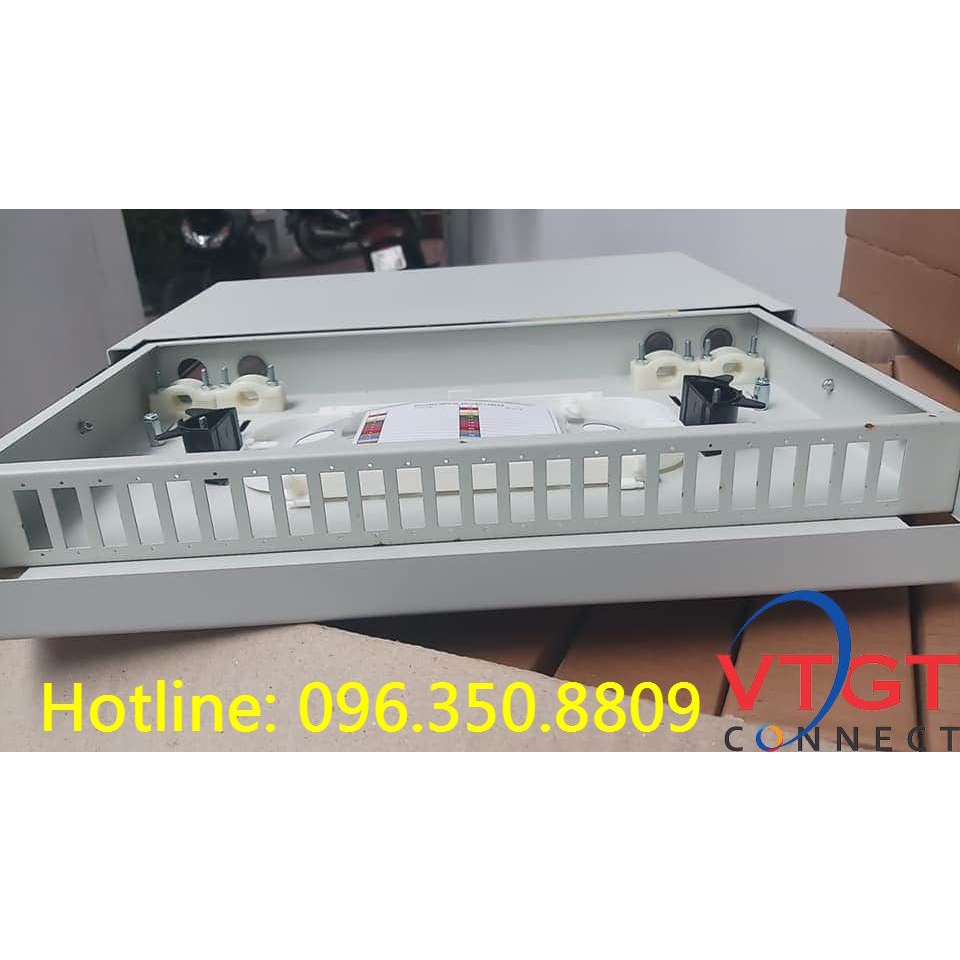 Hộp phối quang ODF 12Fo gắn rack - hộp sắt full phụ kiện