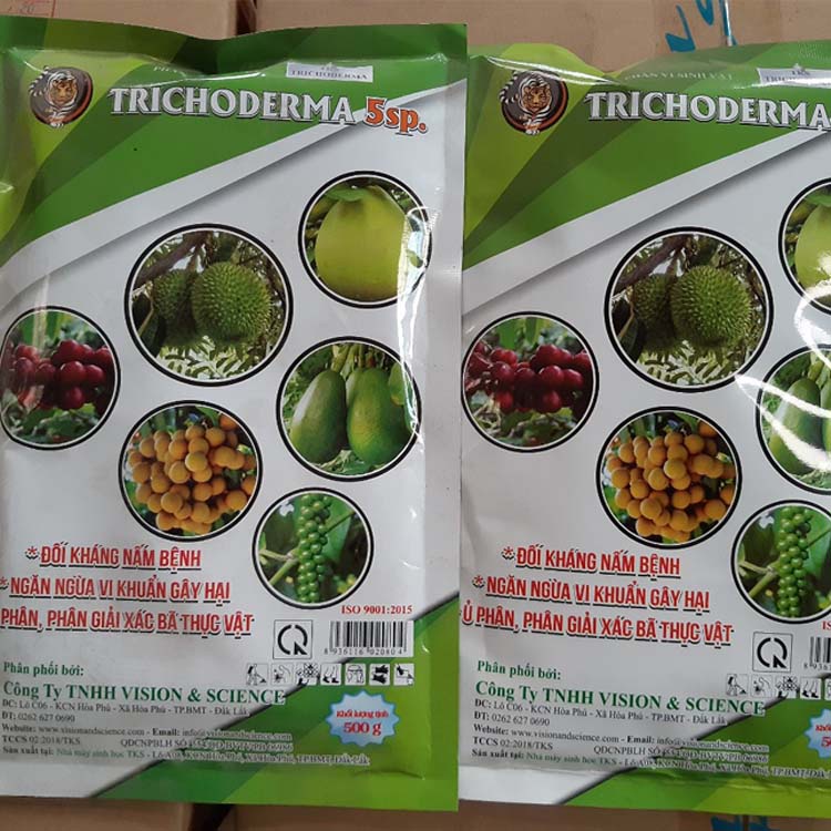 TRICHODERMA 5 Chủng Bột Hòa Tan, Ủ Phân, Cải Tạo Đất, Ngừa Nấm Bệnh - Gói 500gr