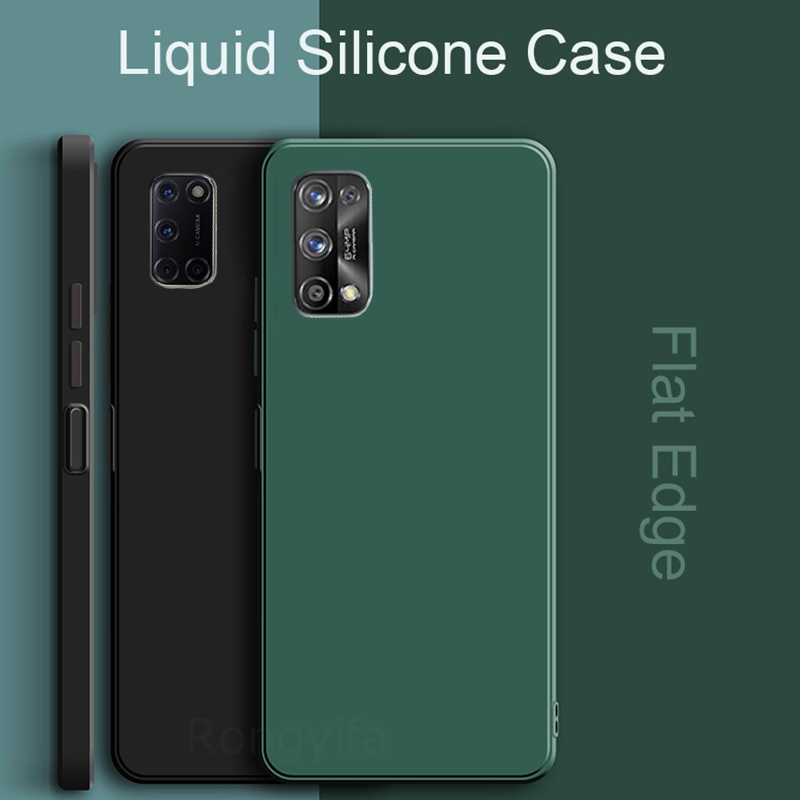 Ốp điện thoại silicon dẻo màu trơn cổ điển sang trọng cho Realme X7 Q2 Pro V5 7 5G V3 Q2i XT X2 X