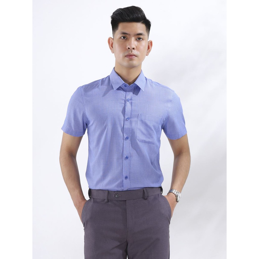 Áo sơ mi nam ngắn tay ARISTINO- sợi sồi- regular- ASS054S8 TAG 650K