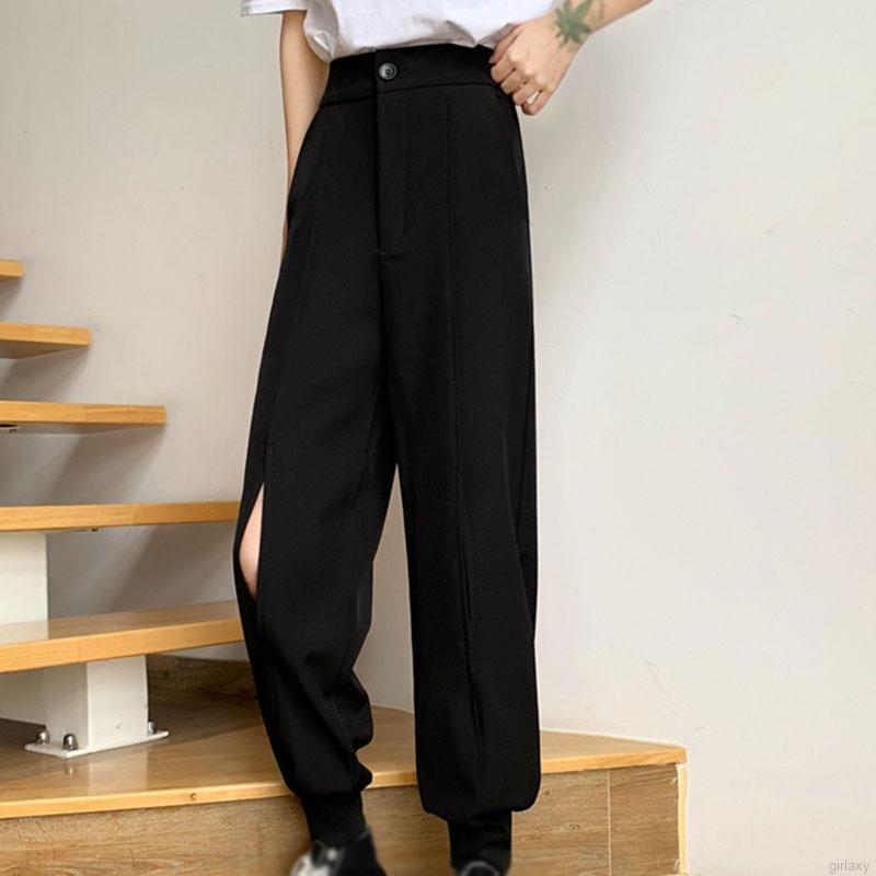 Quần Dài Nữ Lưng Cao Ống Rộng Thời Trang Hàn