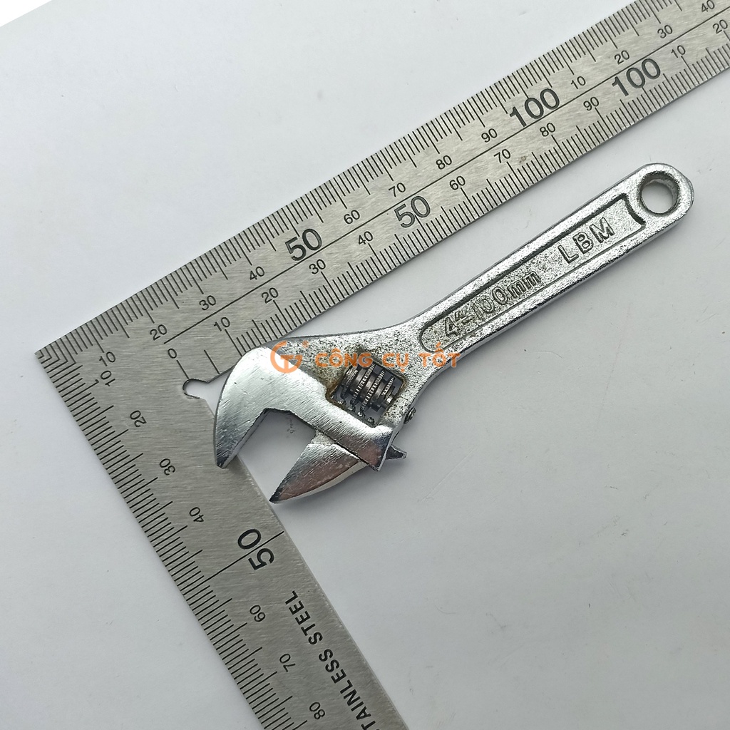 Mỏ lết trắng 4 inch 100mm LBM độ mở 10mm