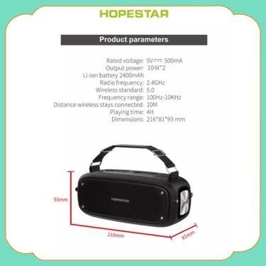 Loa Bluetooth mini Hopestar A21 Party Công Suất 20W Âm Bass Siêu Trầm, Chống Nước cho laptop pc BH12 tháng