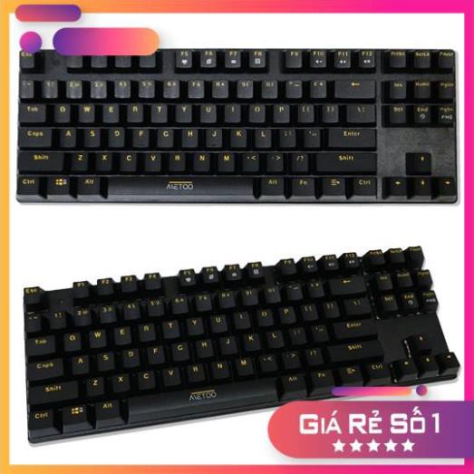 [Mã ELMS5 giảm 7% đơn 300K] BÀN PHÍM CƠ METOO ZERO TKL FULL BLACK BLUE SWITCH