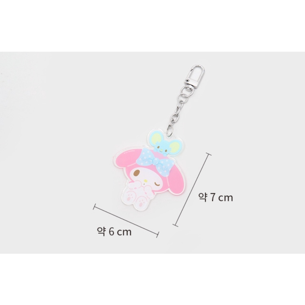 [DAISO Hàn Quốc] Móc Khóa Acrylic Hình My Melody 3 Loại Dành Cho Tai Nghe / Túi / Túi Xách