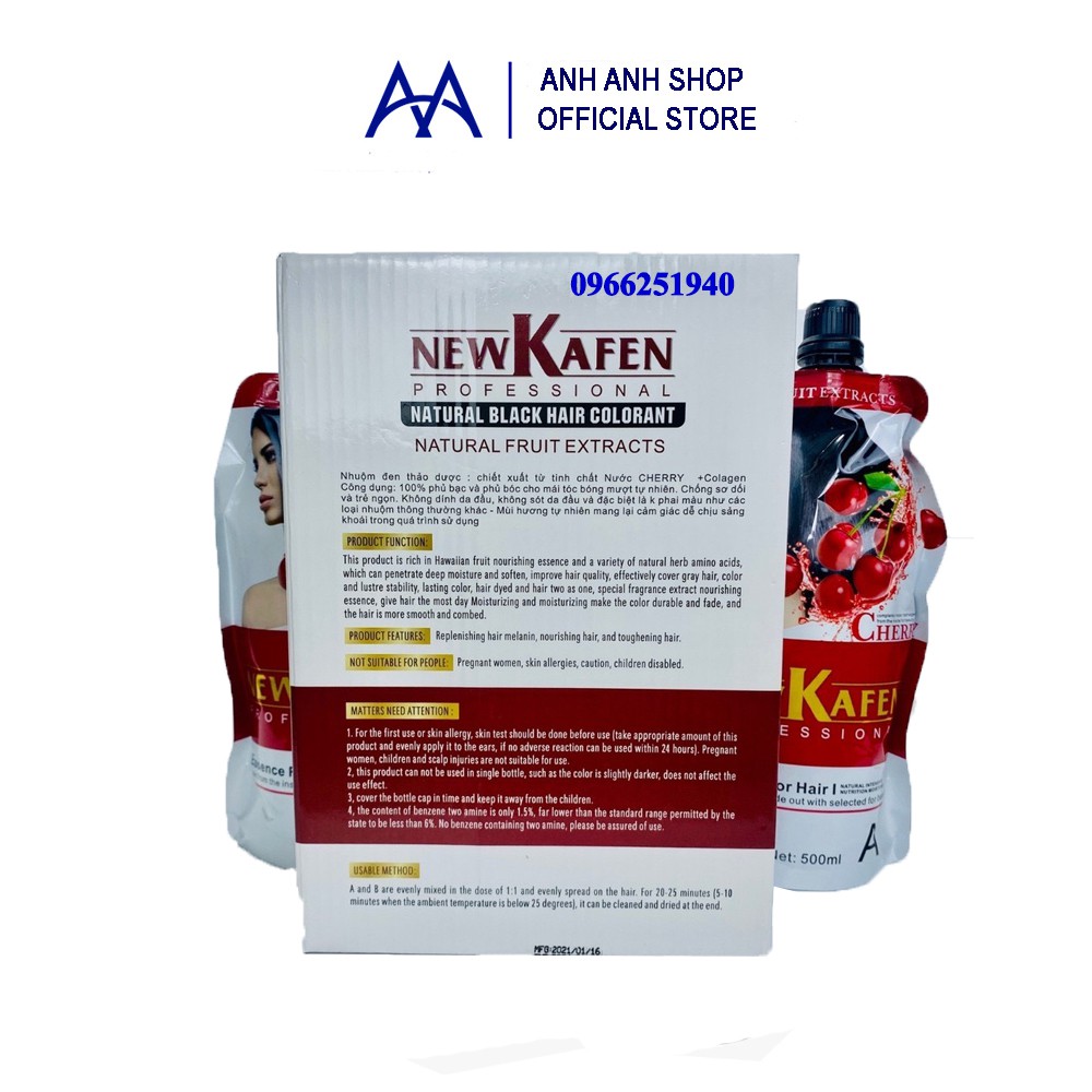 ✅GIÁ SỈ - NHUỘM ĐEN/NÂU KAFEN LOẠI TỐT HỘP 500ml x 2GOI