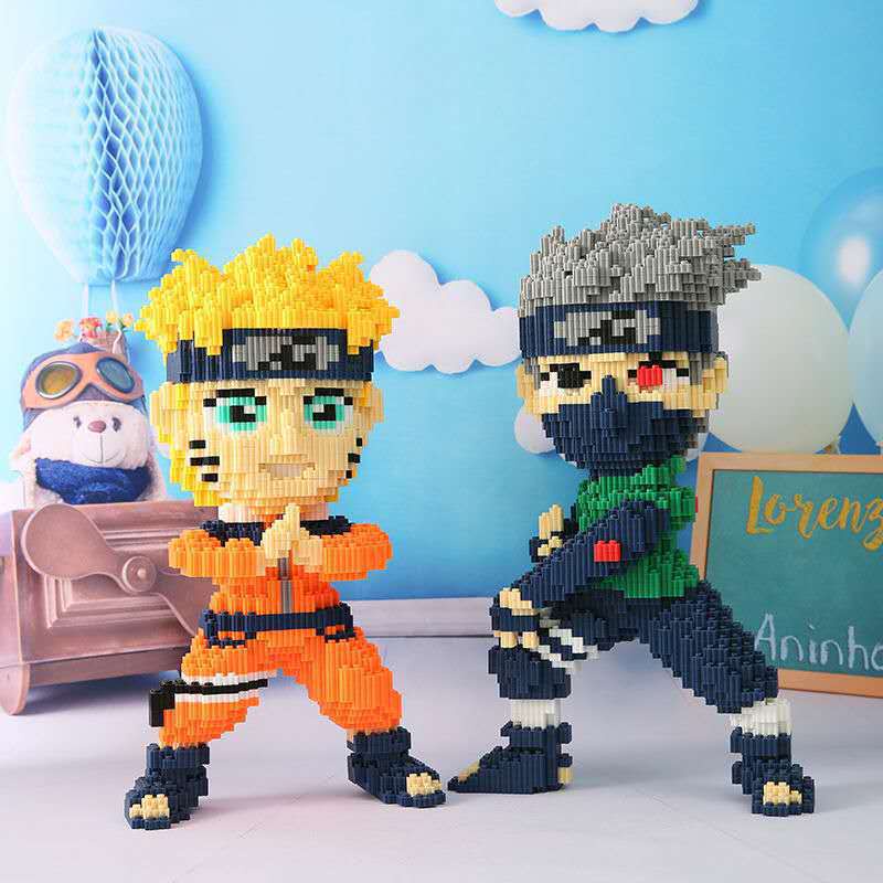Đồ chơi xếp hình One PieceSize 45cm Hapi Toys - Luffy, Kakashi, Naruto Cỡ LỚN - mô hình lắp ráp Decor sáng tạo