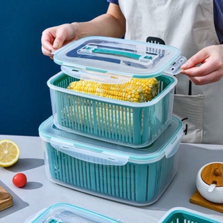 SET 5 HỘP KÈM RỔ CÓ NẮP ĐỂ TỦ LẠNH TIỆN LỢI Senko.shop10